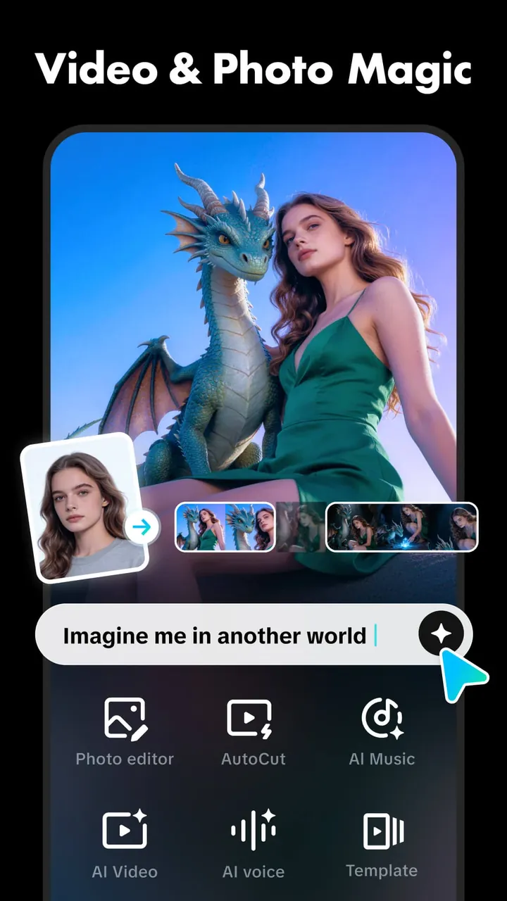 CapCut APK home screen on an Android phone